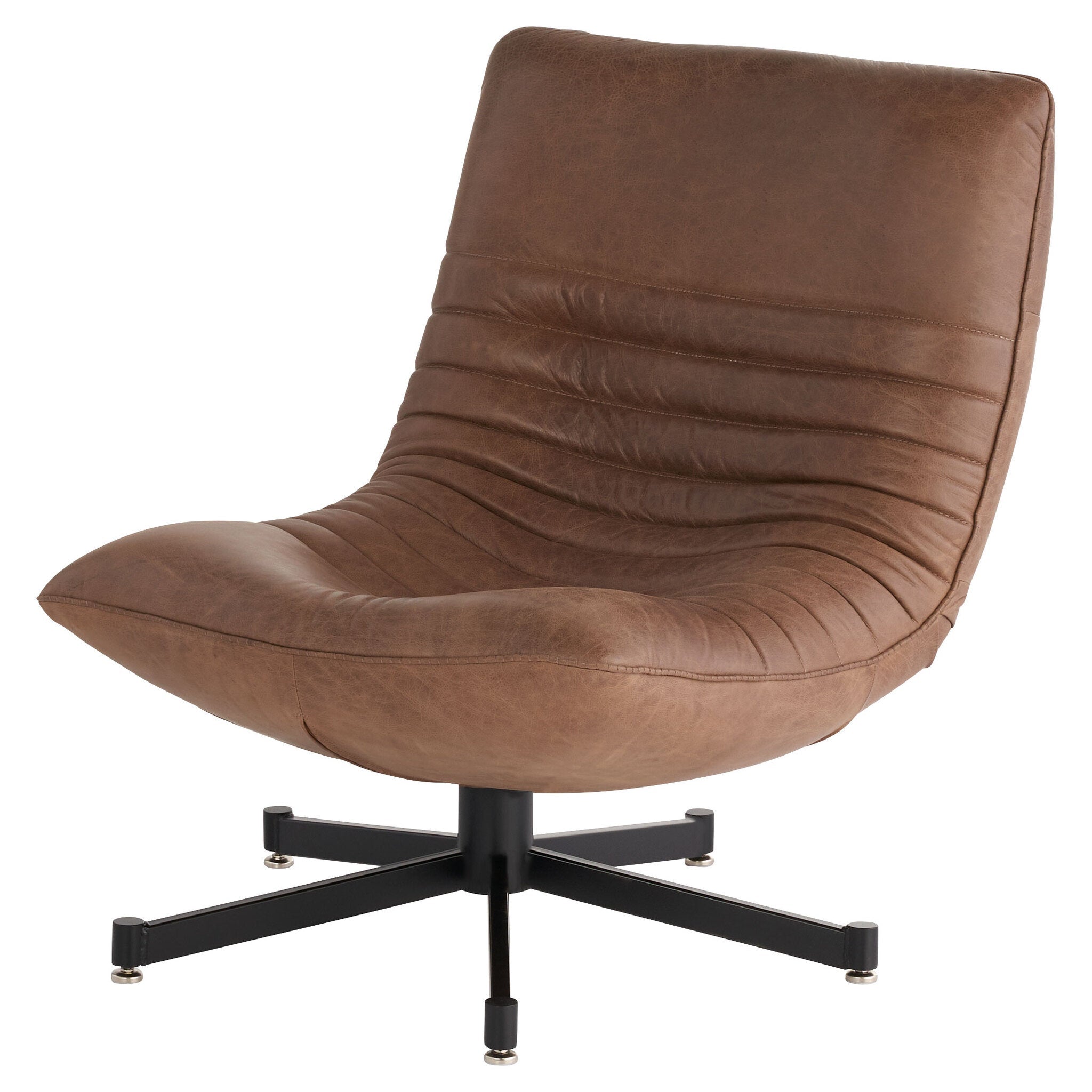 Cyan Design 11805 Eduarda Arm Chair - L-18051 - Medium Brown Distressed Leather