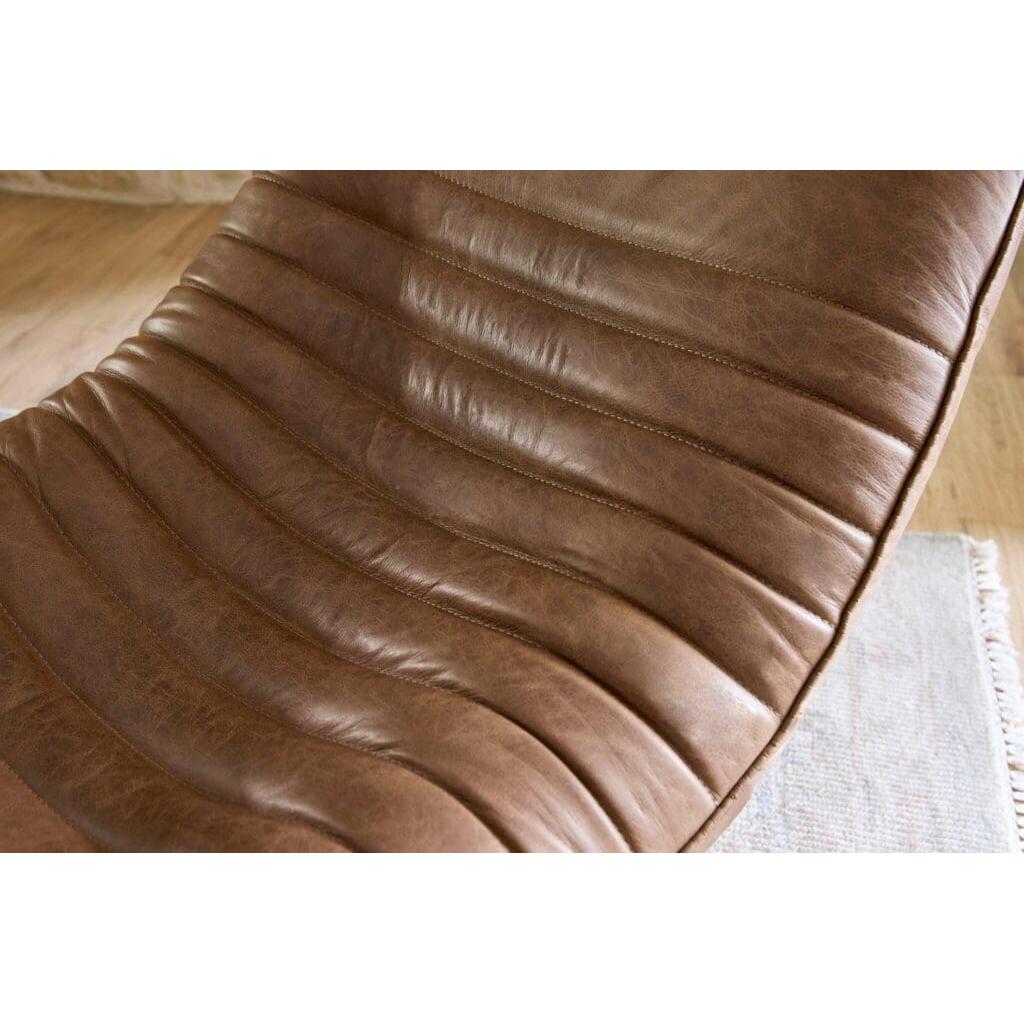 Cyan Design 11808 Eduarda Ottoman - L-18051 - Medium Brown Distressed Leather