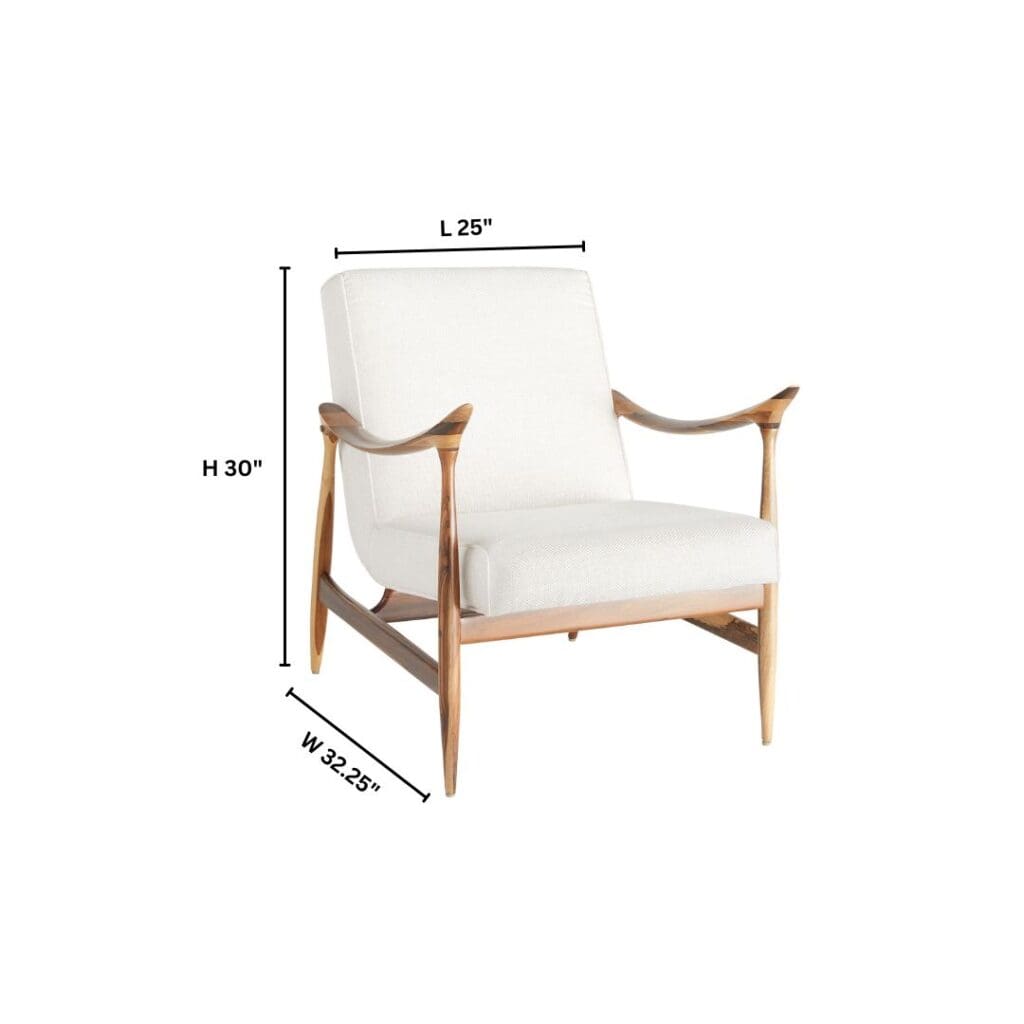 Cyan Design 11817 Oscar Arm Chair - Light Brown and Cream