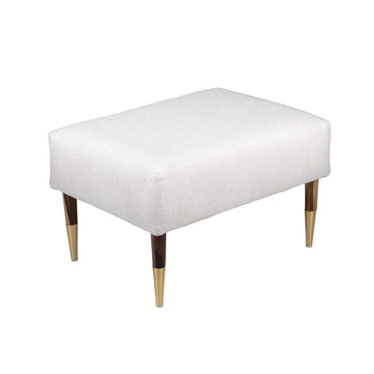 Cyan Design 11818 Oscar Ottoman - Light Brown and Cream