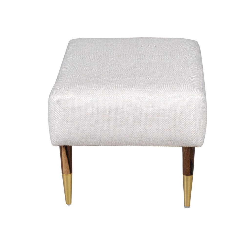 Cyan Design 11818 Oscar Ottoman - Light Brown and Cream