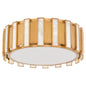 Cyan Design 11948 Volterra 4 Light Flush Mount Ceiling Light - Aged Brass, Alabaster Glass Panels