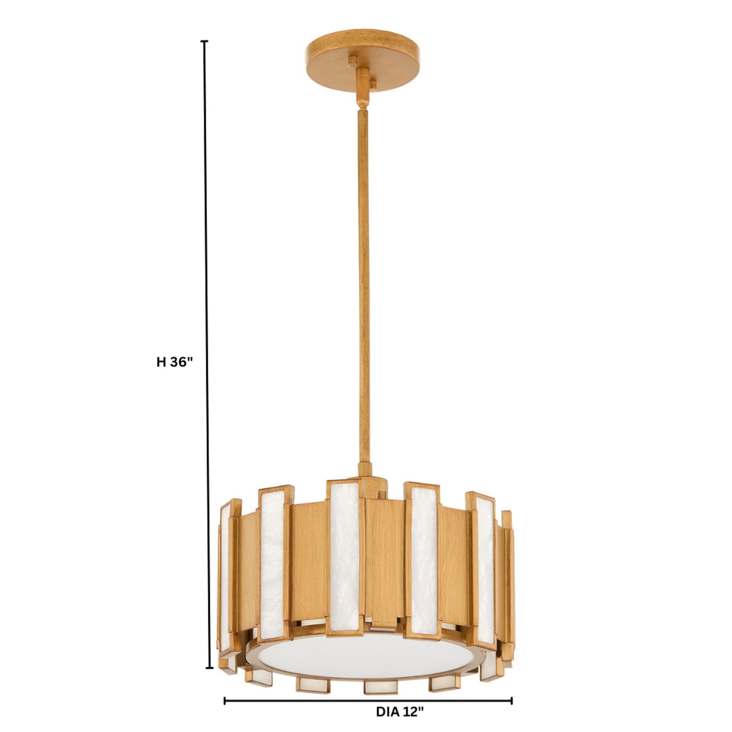 Cyan Design Volterra 11949 Pendant, UL Damp Rated, Aged Brass