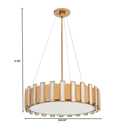 Cyan Design Volterra 11951 Pendant, UL Damp Rated, Aged Brass