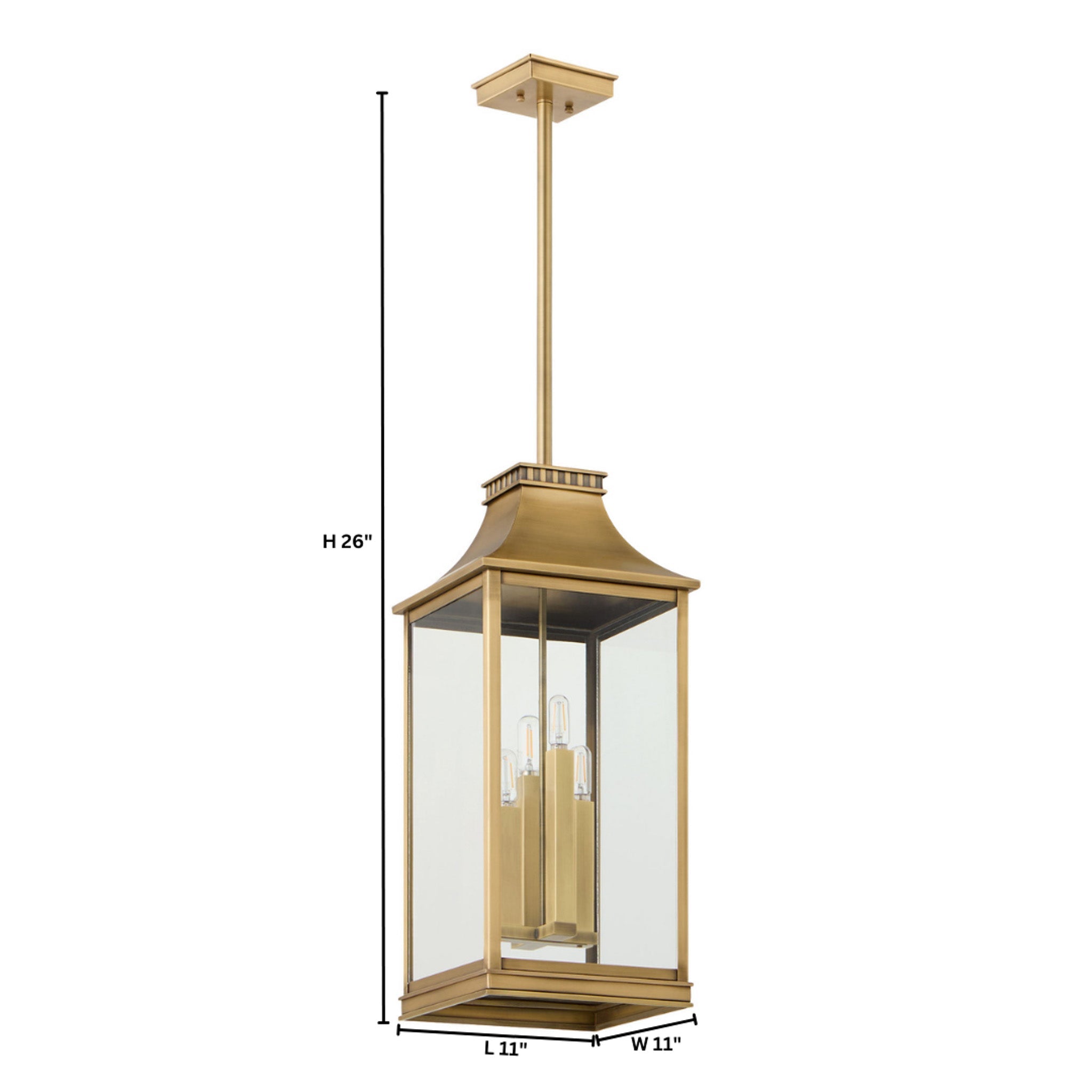 Cyan Design Salem 11993 Pendant, UL Damp Rated, Heritage Brass