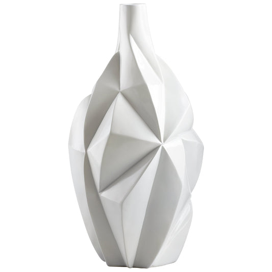 Cyan Design 05000 Glacier Vase - Gloss White Glaze - Medium