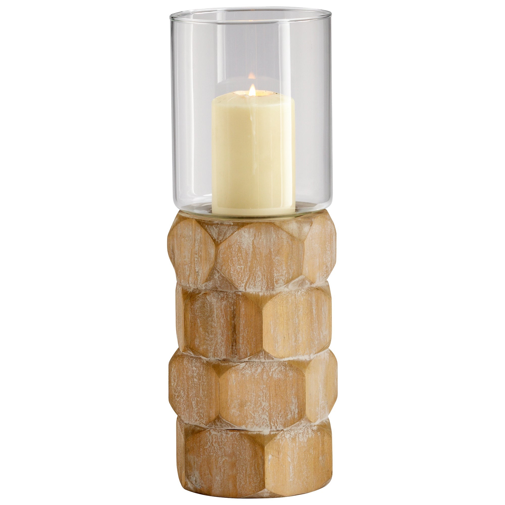 Cyan Design 04741 Hex Nut Candleholder - Natural Wood - Large