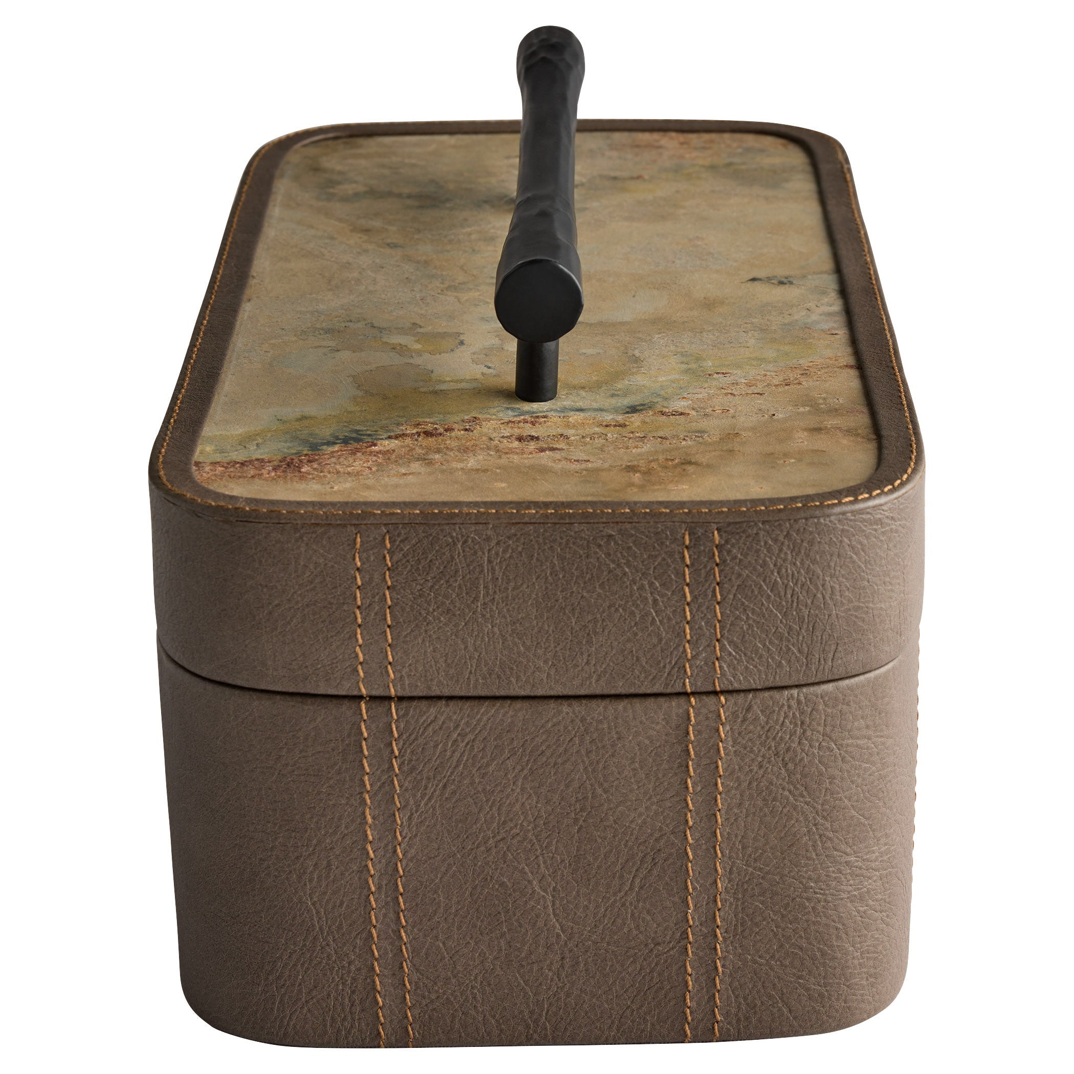 Cyan Design Tesoro 12001 Container, Smoke Grey | Slate Veneer | Matte Black