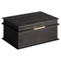 Cyan Design 12004 Container, Antique Brass, Leather, Black | Grey Finish