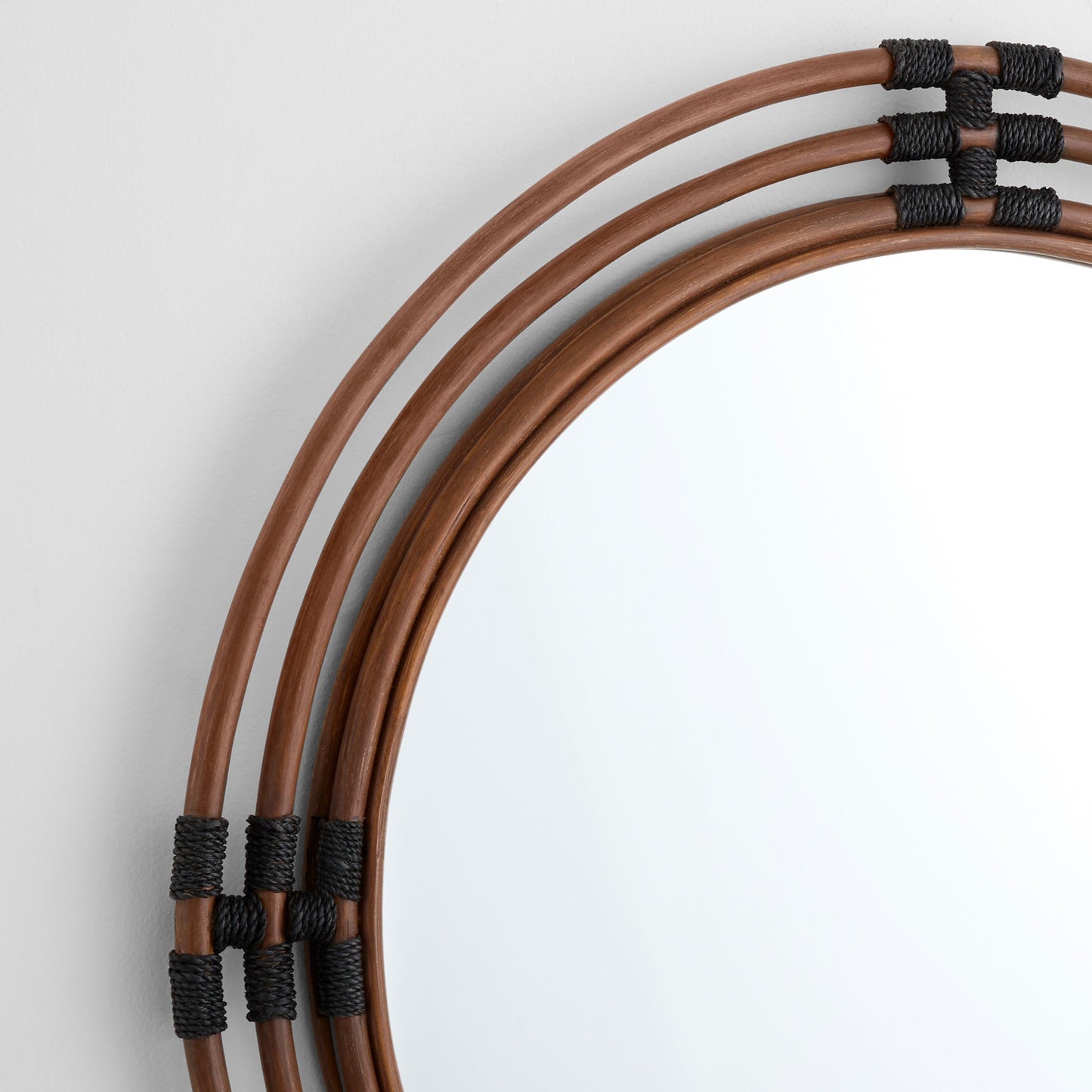 Cyan Design Concentrico 12007 Mirror, Smoke Rattan | Black