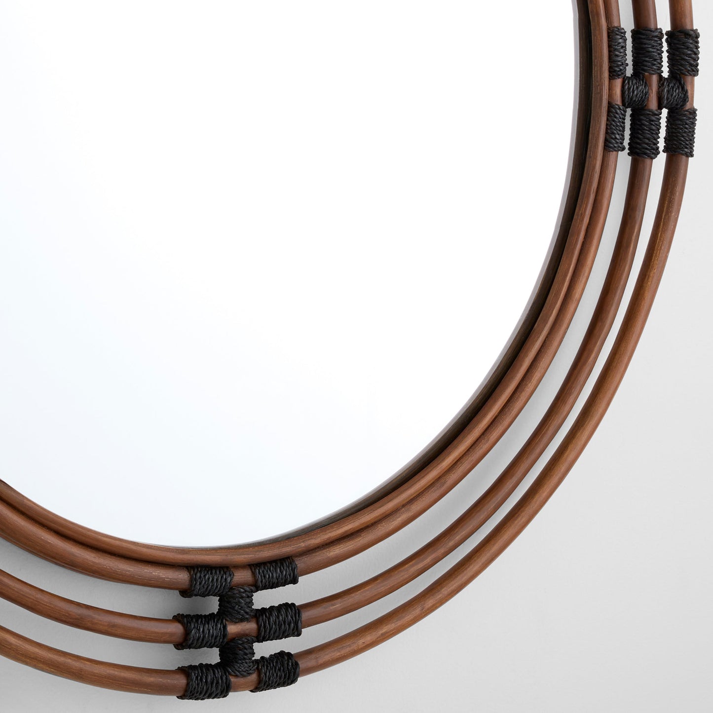 Cyan Design Concentrico 12007 Mirror, Smoke Rattan | Black