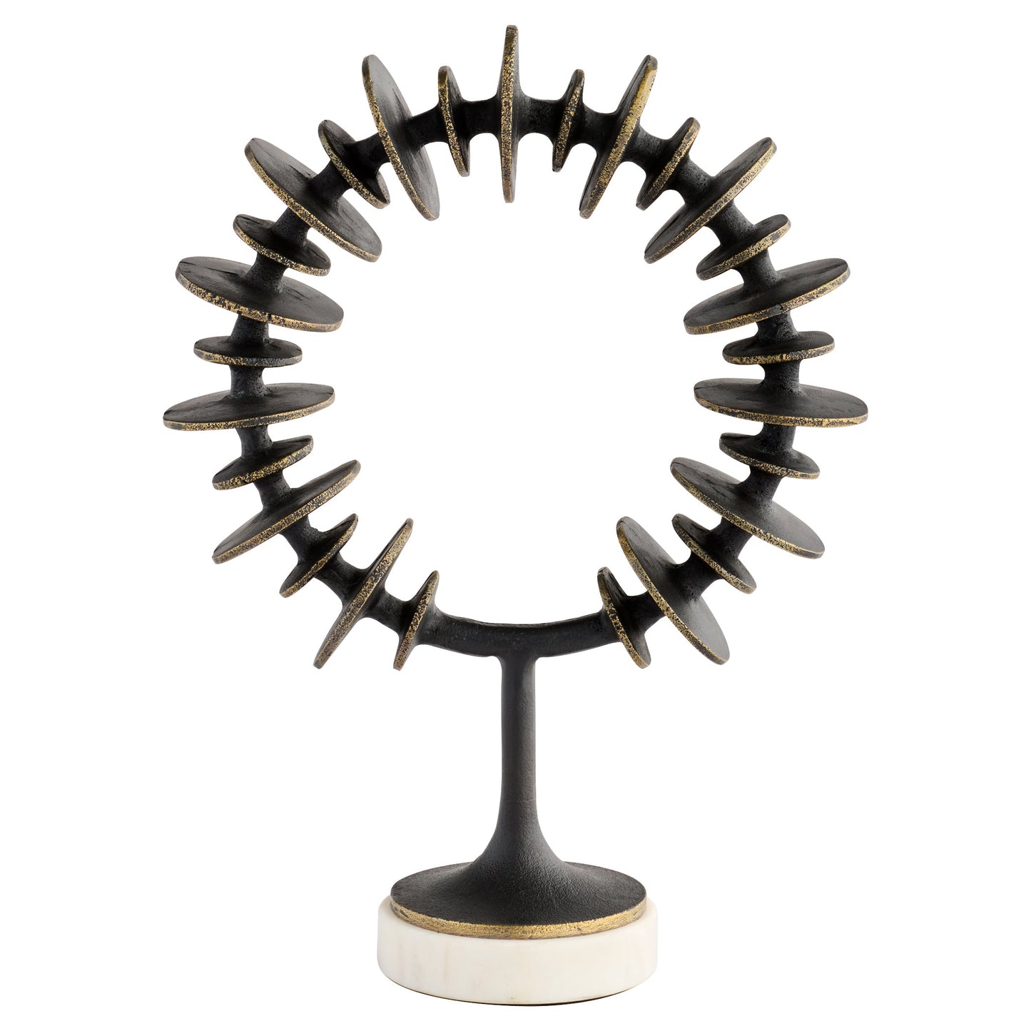 Cyan Design 12014 Sculpture, Antique Bronze | White, Cast Aluminum | Marble