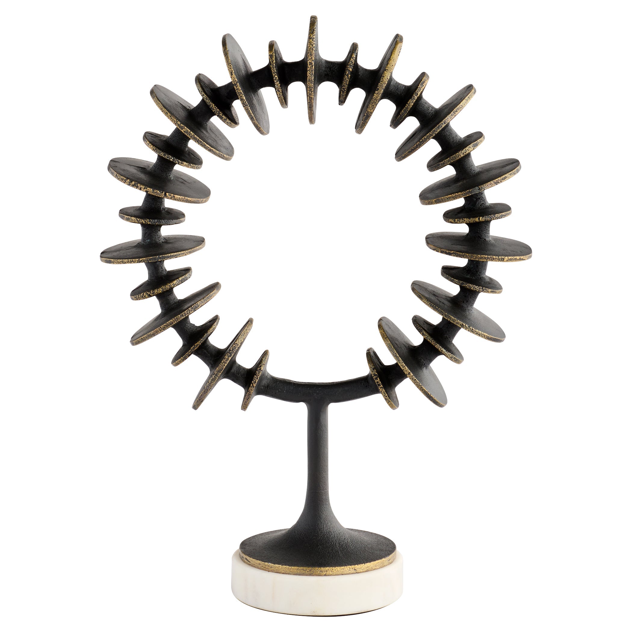 Cyan Design 12014 Sculpture, Antique Bronze | White, Cast Aluminum | Marble