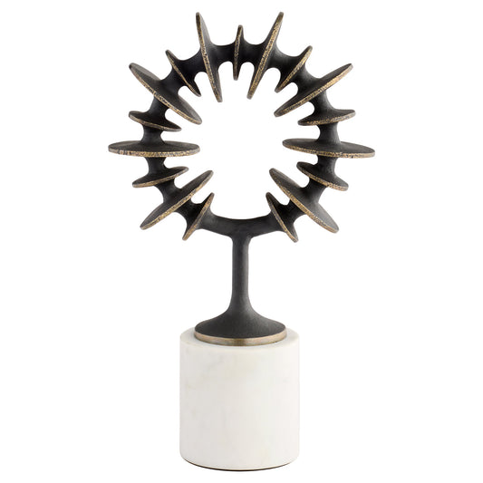 Cyan Design Barcelo 12015 Sculpture, Cast Brass with Antique Patina, Banswara Marble Base