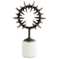 Cyan Design Barcelo 12015 Sculpture, Cast Brass with Antique Patina, Banswara Marble Base