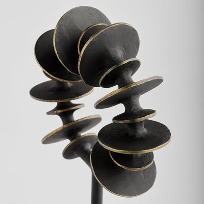 Cyan Design Barcelo 12015 Sculpture, Cast Brass with Antique Patina, Banswara Marble Base