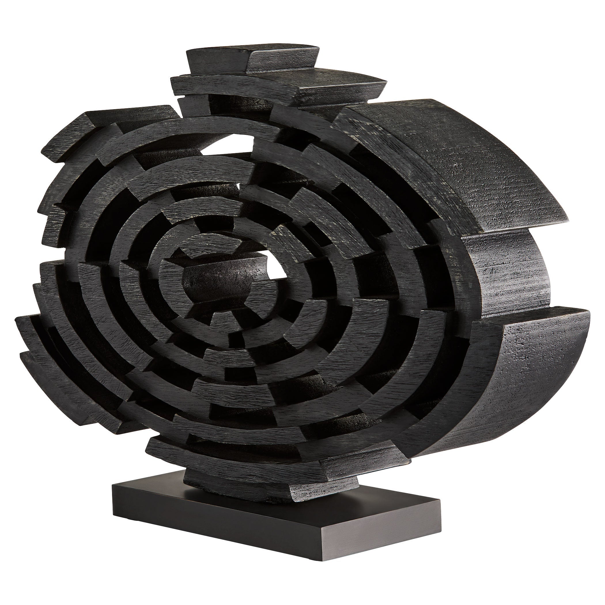 Cyan Design Vortex 12023 Sculpture, Black Walnut