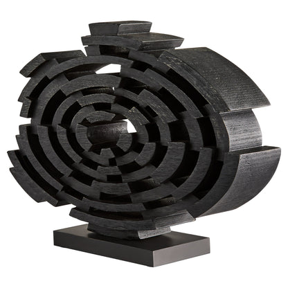 Cyan Design Vortex 12023 Sculpture, Black Walnut