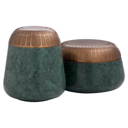 Cyan Design 12024 Box, Decorative Box, Green Forest Marble | Antique Brass