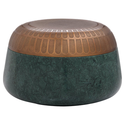 Cyan Design 12025 Box, Home Decor, Green Forest Marble | Antique Brass