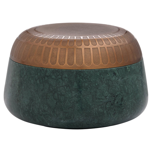 Cyan Design 12025 Box, Home Decor, Green Forest Marble | Antique Brass