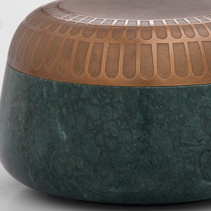 Cyan Design 12025 Box, Home Decor, Green Forest Marble | Antique Brass