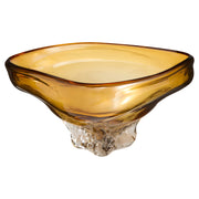 Cyan Design 12026 Bowl, Handblown Amber | Clear, Glass
