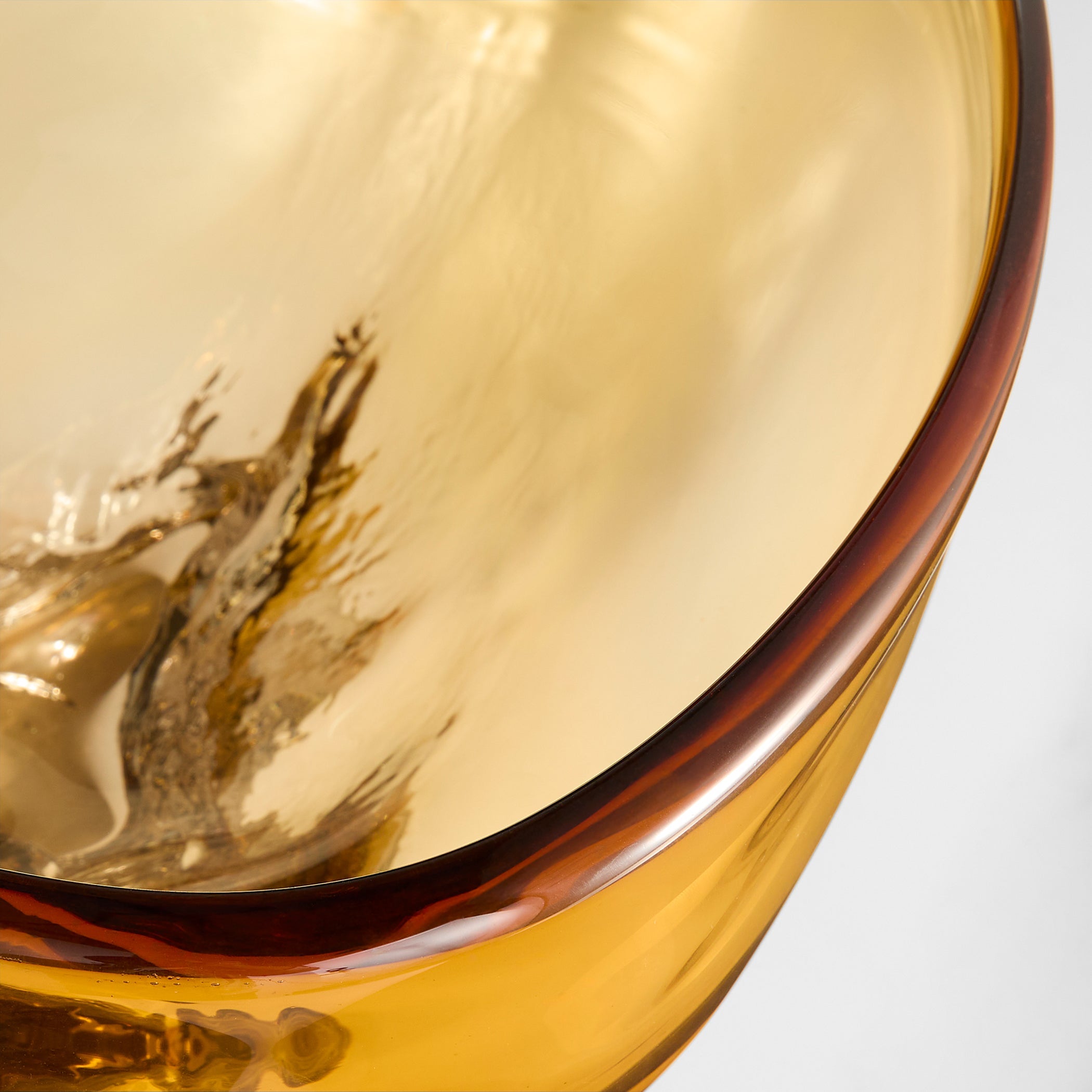 Cyan Design 12026 Bowl, Handblown Amber | Clear, Glass