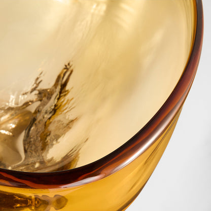 Cyan Design 12026 Bowl, Handblown Amber | Clear, Glass