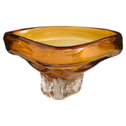 Cyan Design 12027 Bowl, Artisan Decorative Piece, Amber | Clear