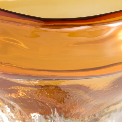 Cyan Design 12027 Bowl, Artisan Decorative Piece, Amber | Clear