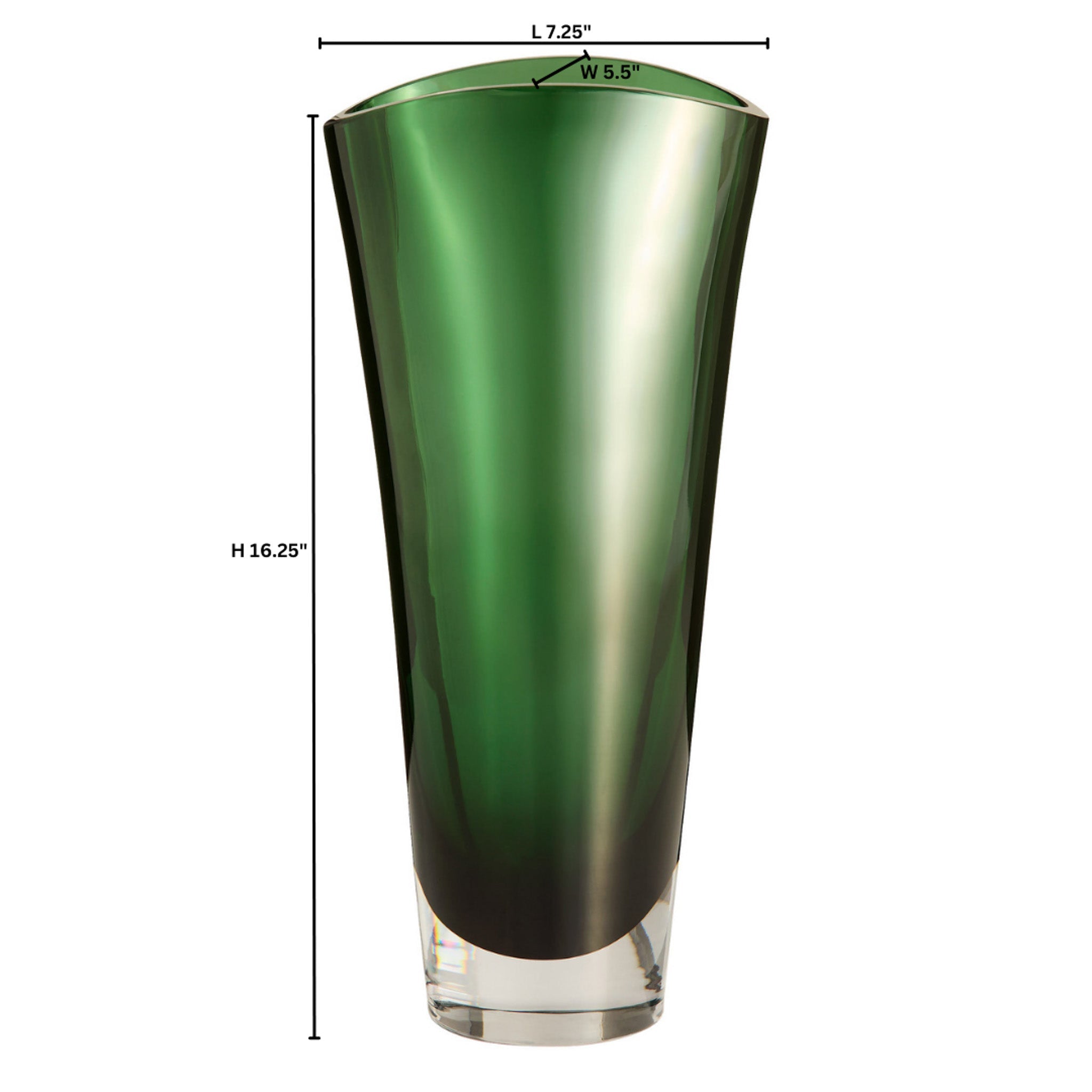 Cyan Design 12029 Vase, Artwork, Emerald Green | Clear