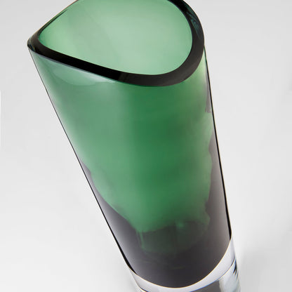 Cyan Design Muzo 12030 Vase, UL Damp Rated, Emerald Green | Clear