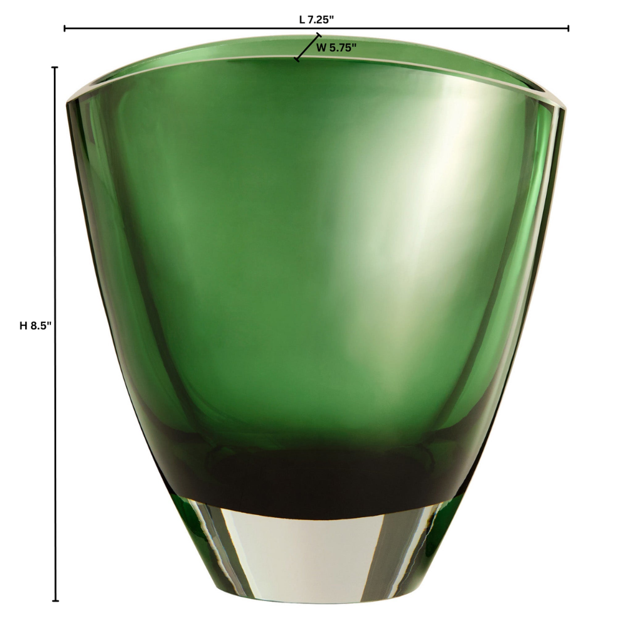 Cyan Design 12031 Vase, Emerald Green | Clear