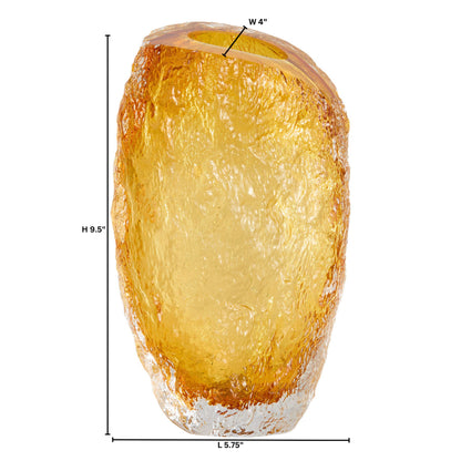 Cyan Design 12033 Vase, Art Glass, Amber | Clear