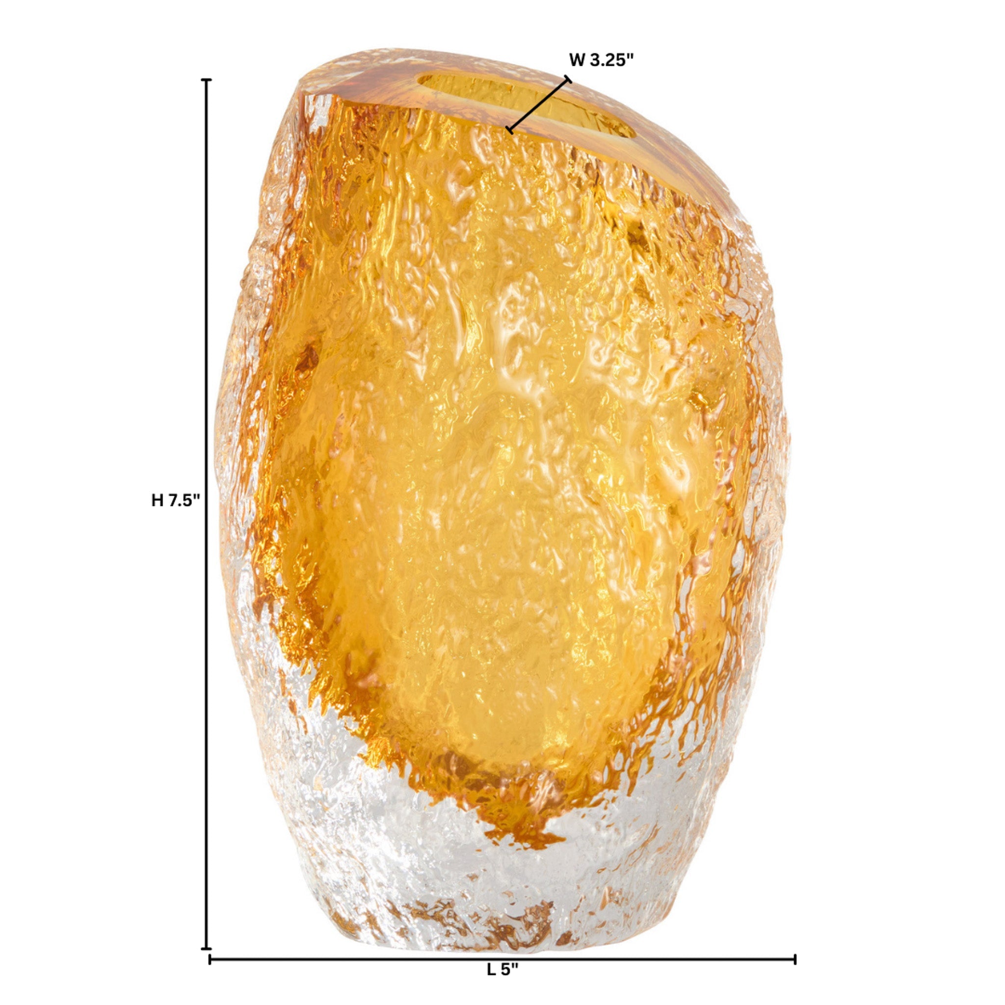 Cyan Design Baltic 12034 Vase, Amber | Clear