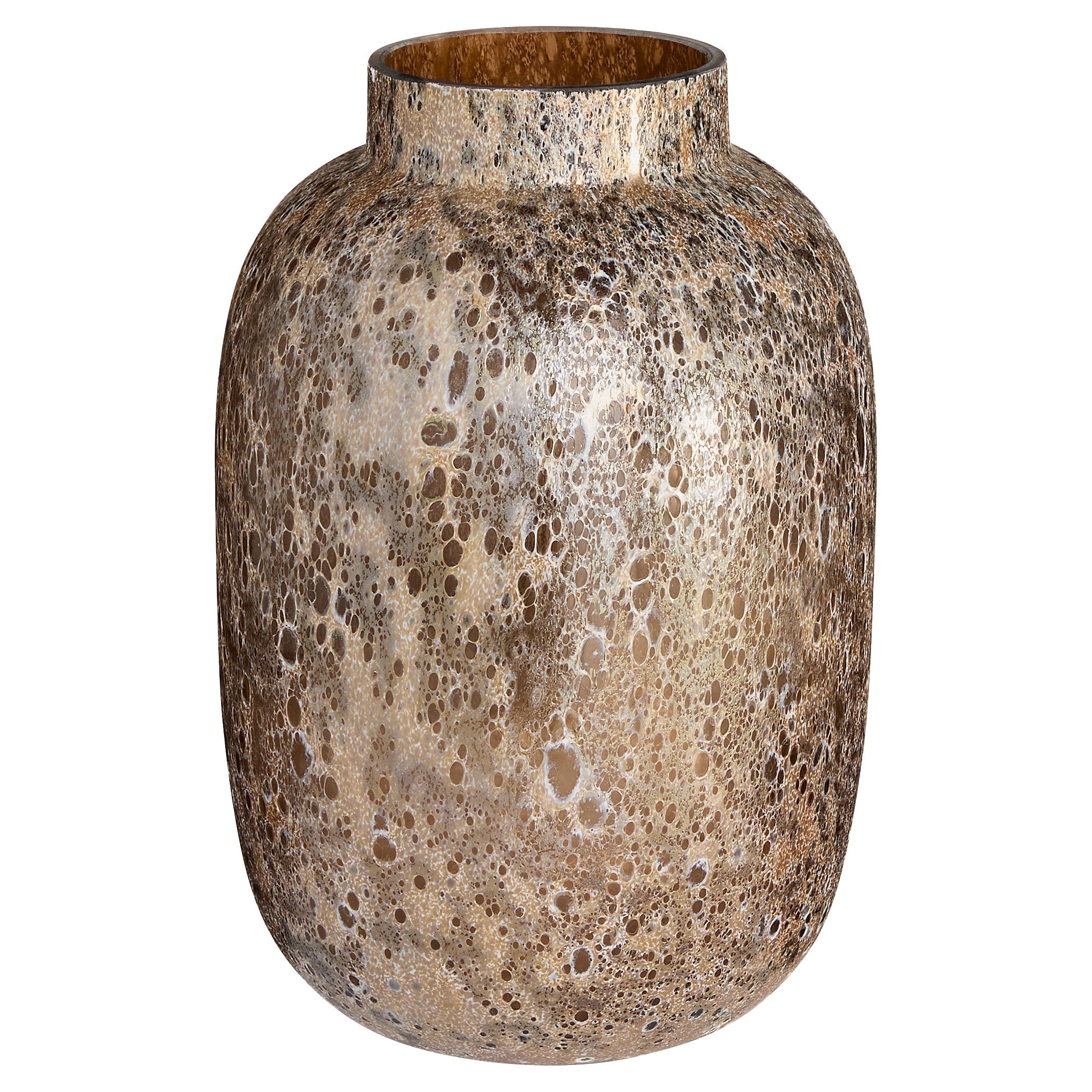 Cyan Design 12035 Vase, Reactive Glaze, Amber Brown