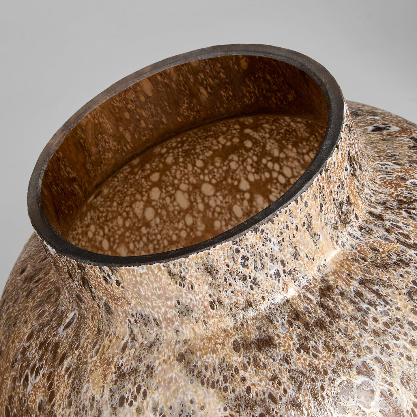 Cyan Design 12035 Vase, Reactive Glaze, Amber Brown