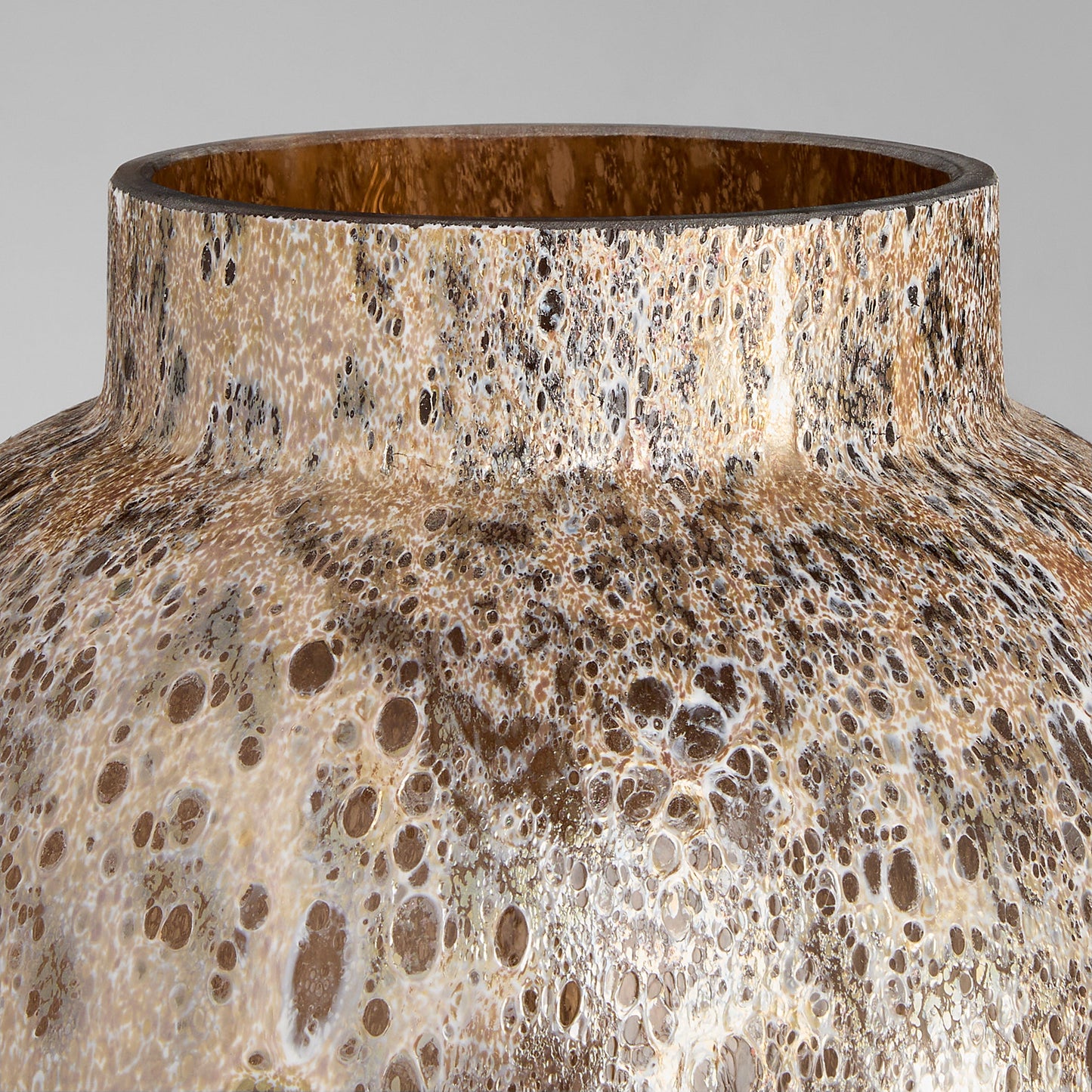 Cyan Design 12035 Vase, Reactive Glaze, Amber Brown