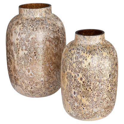 Cyan Design 12035 Vase, Reactive Glaze, Amber Brown