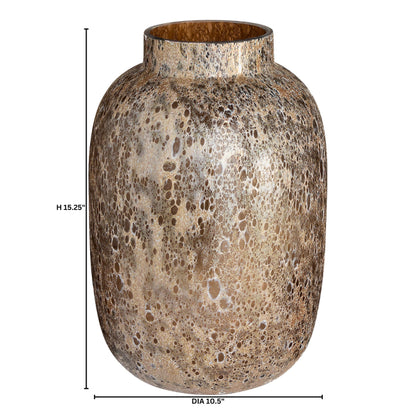 Cyan Design 12035 Vase, Reactive Glaze, Amber Brown