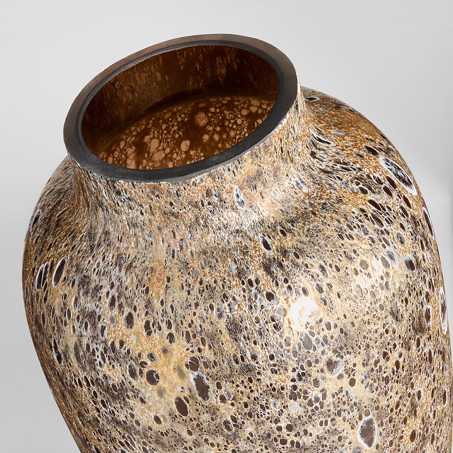Cyan Design 12036 Vase, Reactive Glaze, Amber Brown