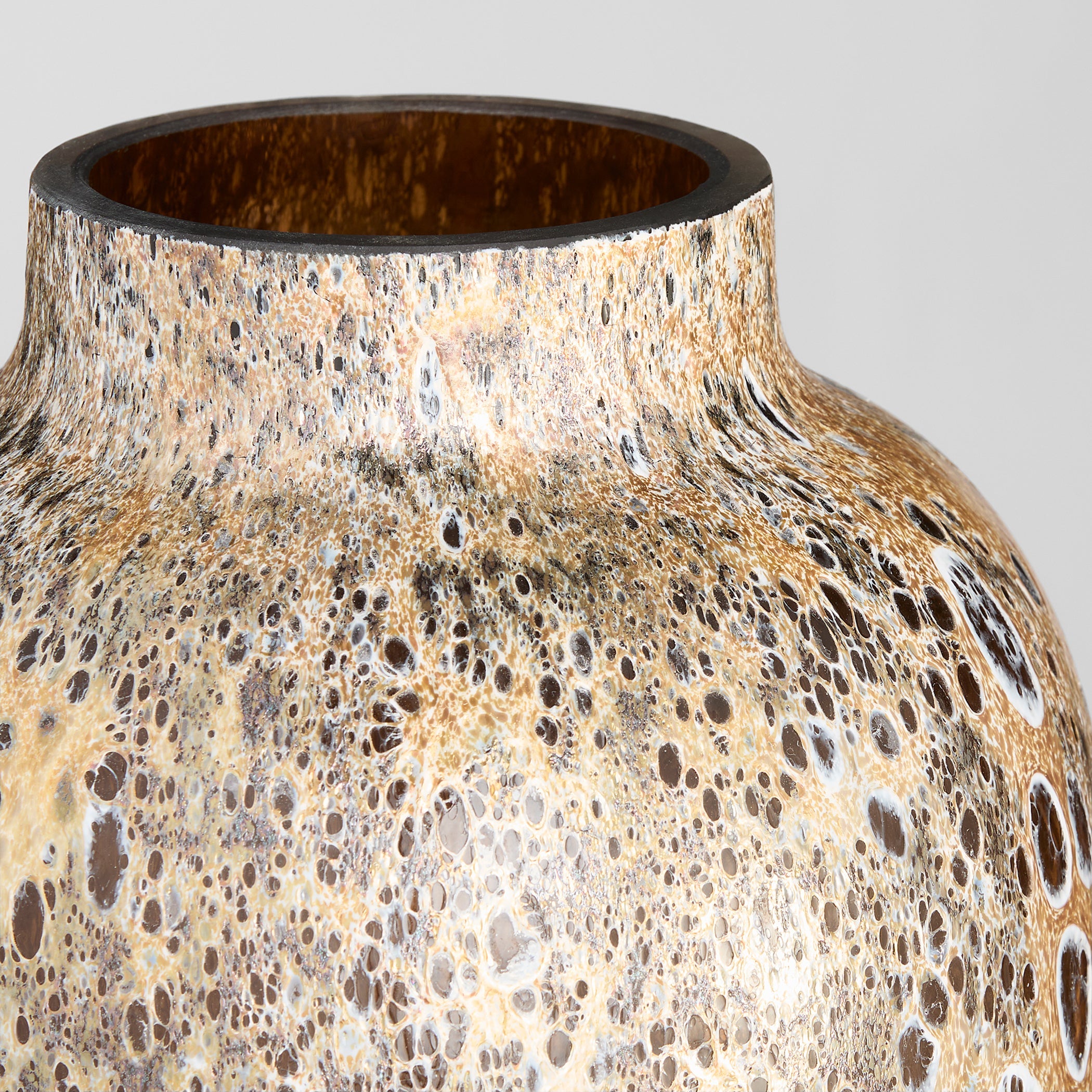 Cyan Design 12036 Vase, Reactive Glaze, Amber Brown