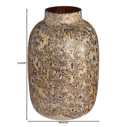 Cyan Design 12036 Vase, Reactive Glaze, Amber Brown
