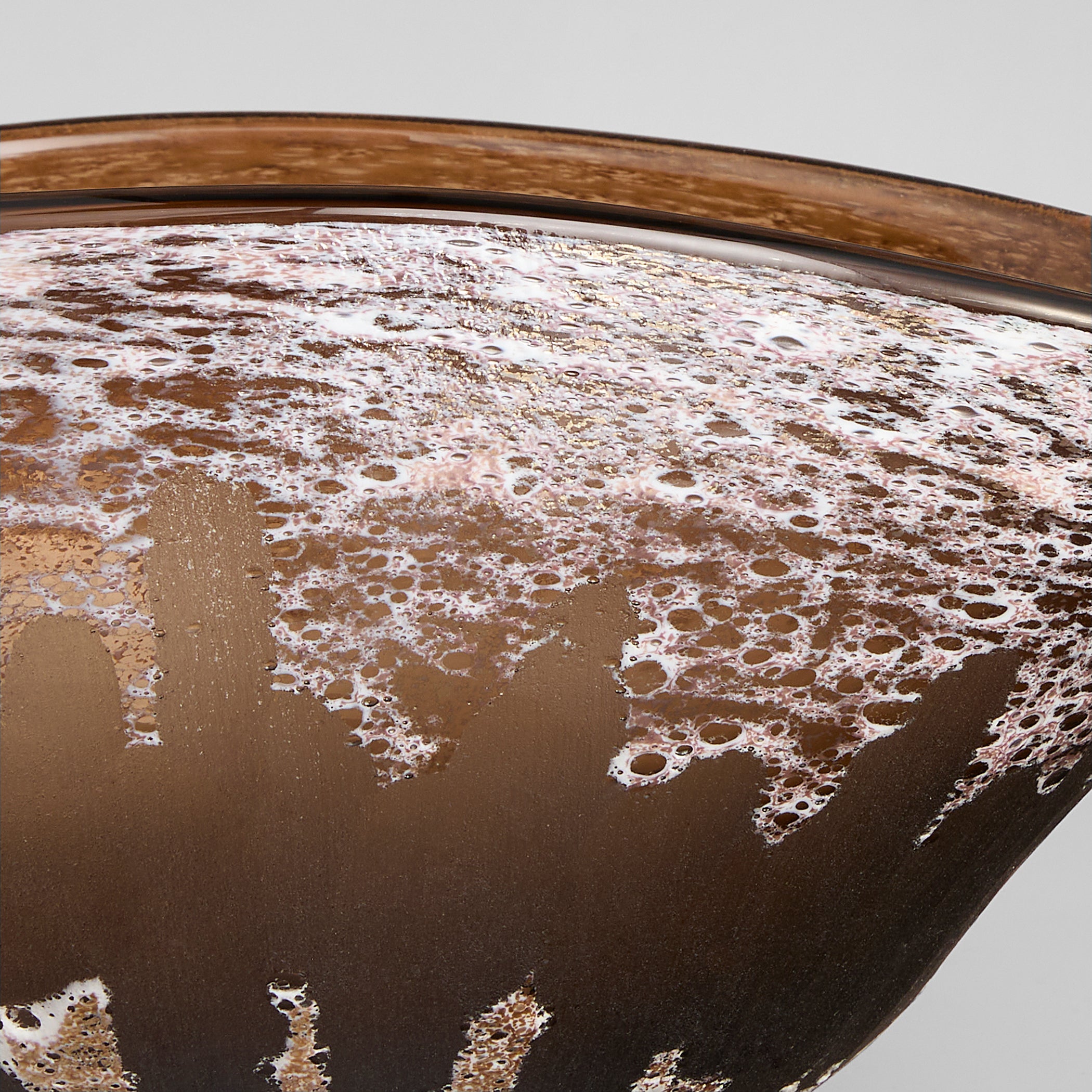 Cyan Design 12037 Bowl, Decorative, Reactive Glaze, Amber Brown