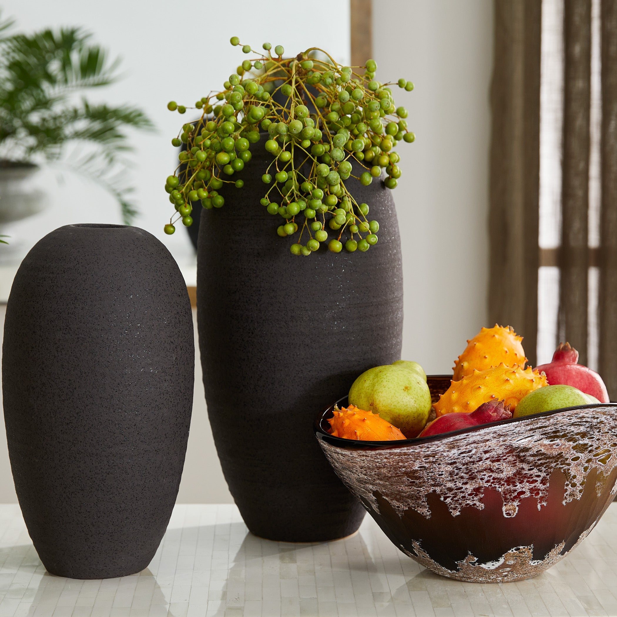 Cyan Design 12037 Bowl, Decorative, Reactive Glaze, Amber Brown