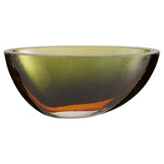 Cyan Design 12041 Bowl, Hand-Blown Art Glass, Multicolored, Green | Orange