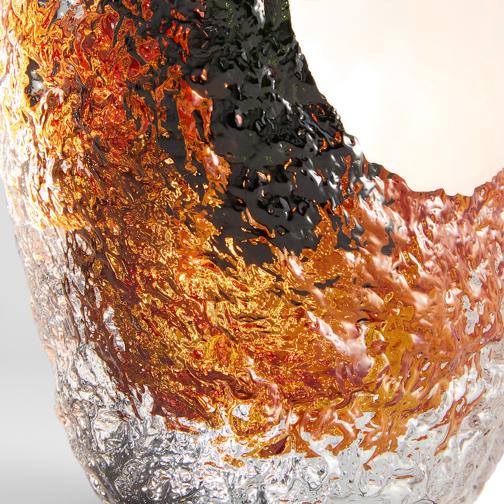 Cyan Design 12051 Vase, UL Damp Rated, Hand-Blown, Cased Glass, Blue | Clear | Amber