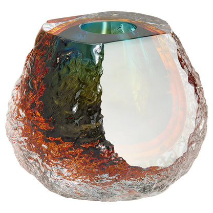 Cyan Design 12052 Vase, Hand-Blown, Blue | Amber | Clear