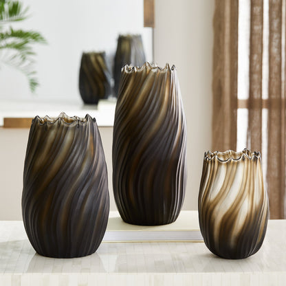 Cyan Design 12053 Vase, Hand Etched, Olive Finish